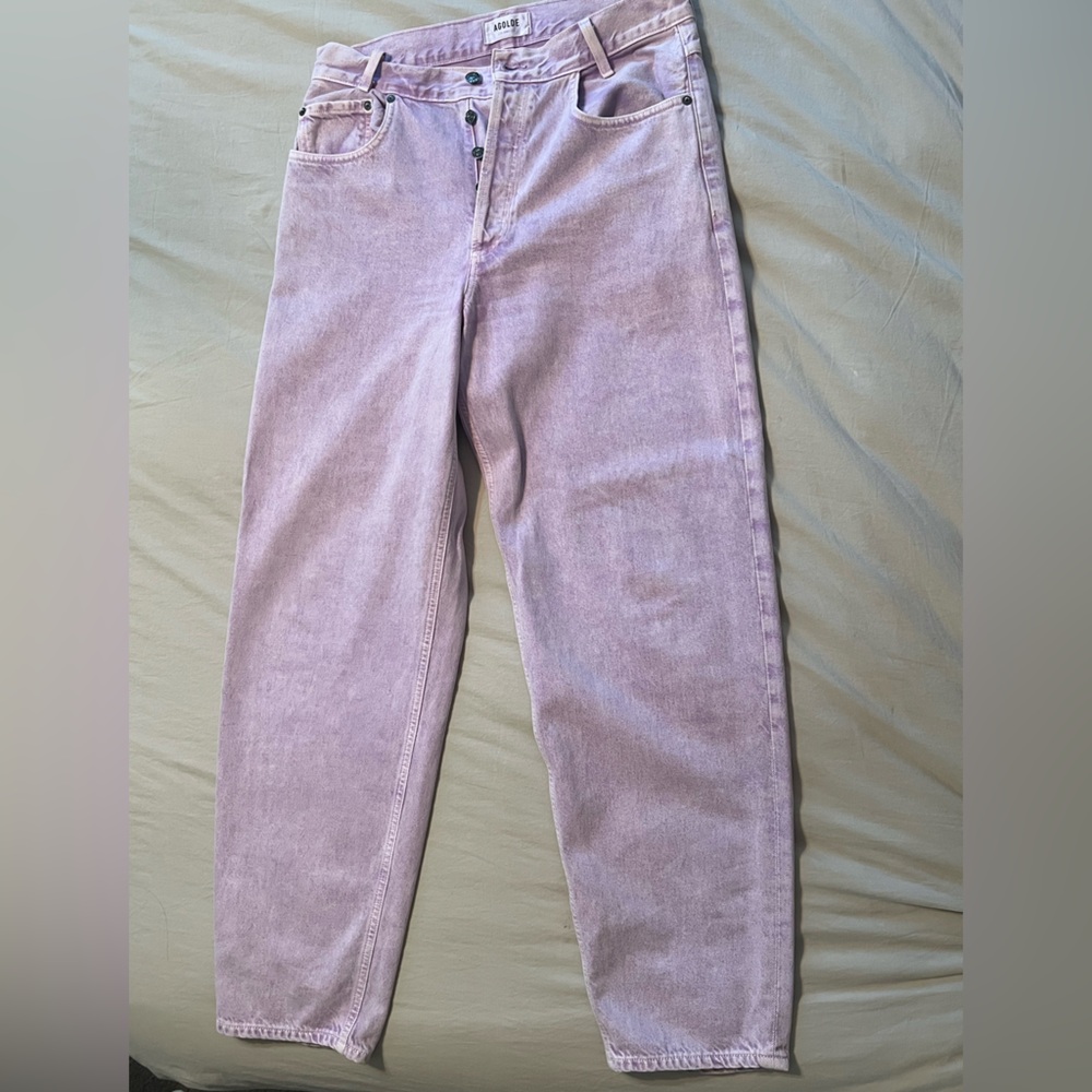 Agolde Tapered Baggy Jeans in Electric